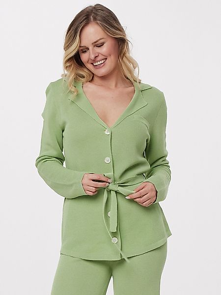MONACO blue WEEKEND Hemdbluse Strickshirt Körpernah günstig online kaufen