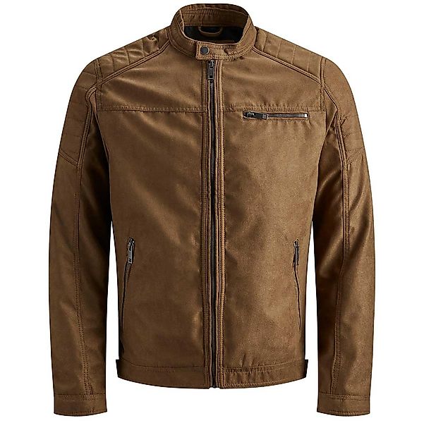 Jack&Jones Jacke in Leder-Optik, wasserabweisend Farbe cognac Größe: 6XL günstig online kaufen