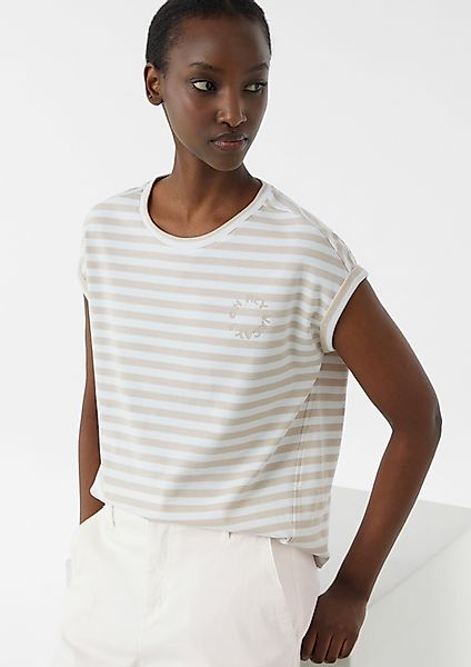 comma casual identity Shirttop Gestreiftes T-Shirt günstig online kaufen