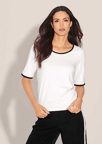 MADELEINE Kurzarmshirt Halbarm-Shirt mit kontraststarken Paspeln günstig online kaufen