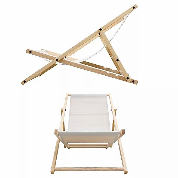 ECD Germany Gartenliege Holz Beachstuhl klappbarer günstig online kaufen