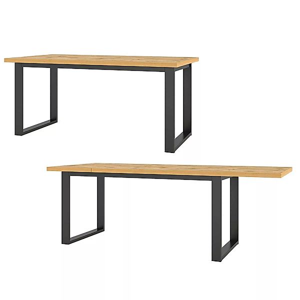 Ausziehbarer Esszimmer Tisch in Wotan Eiche Nb. HENDERSON-83, B/H/T ca. 170 günstig online kaufen