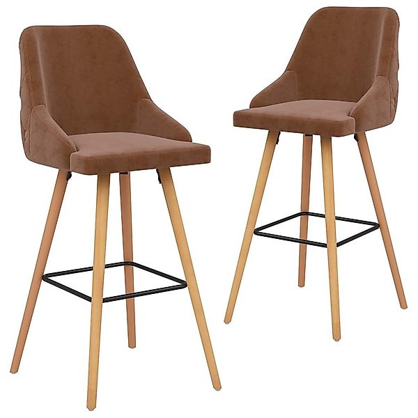 vidaXL Barhocker Barhocker 2 Stk. Braun günstig online kaufen