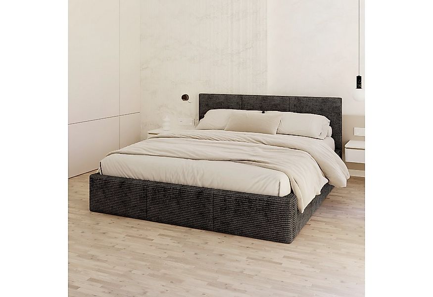 FDM Polsterbett AMBER modern mit Bettkasten MADE IN EU - mit Cord Bezug (ve günstig online kaufen