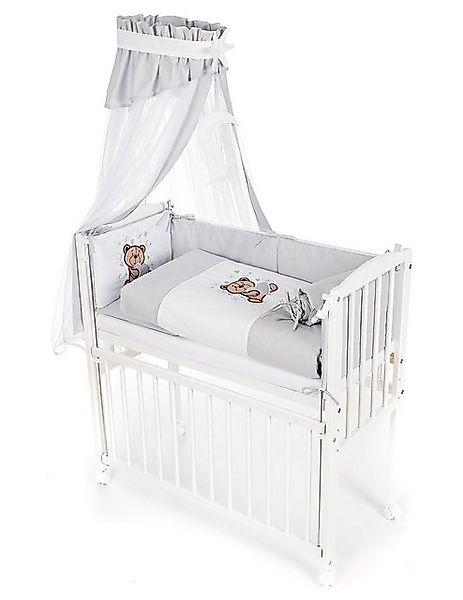 Babyhafen Beistellbett Babybett Komplettbett Teddybär & Schmetterlinge Stub günstig online kaufen