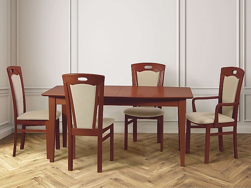 Home affaire Esszimmerstuhl FERDI, Armlehnstuhl, Made in Italy, Massivholz günstig online kaufen