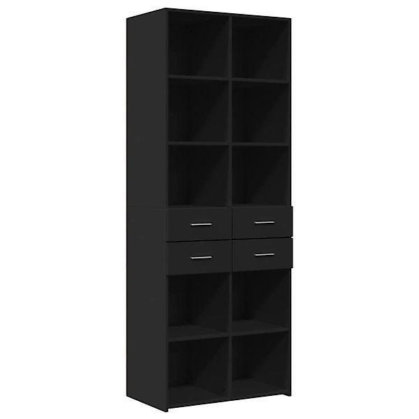 vidaXL Highboard Schwarz 70x42,5x185 cm Holzwerkstoff 3281463 günstig online kaufen