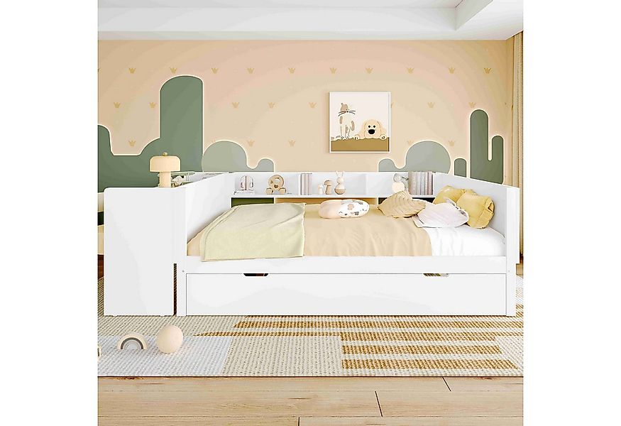 BlingBin Holzbett Kinderbett Multifunktionales Bett (1-tlg., mit Schreibtis günstig online kaufen