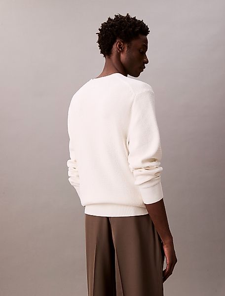 Calvin Klein Strickpullover "LS TXTR CTTN CRWNK S", Mit Rundhalsausschnitt günstig online kaufen