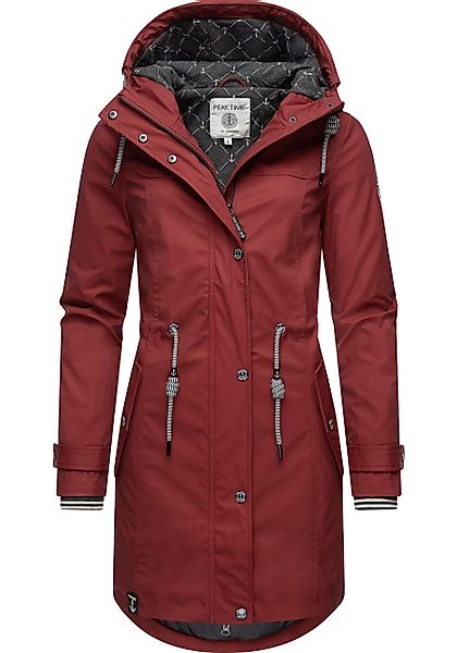 PEAK TIME Regenjacke "L60042", mit Kapuze, stylisch taillierter Regenmantel günstig online kaufen