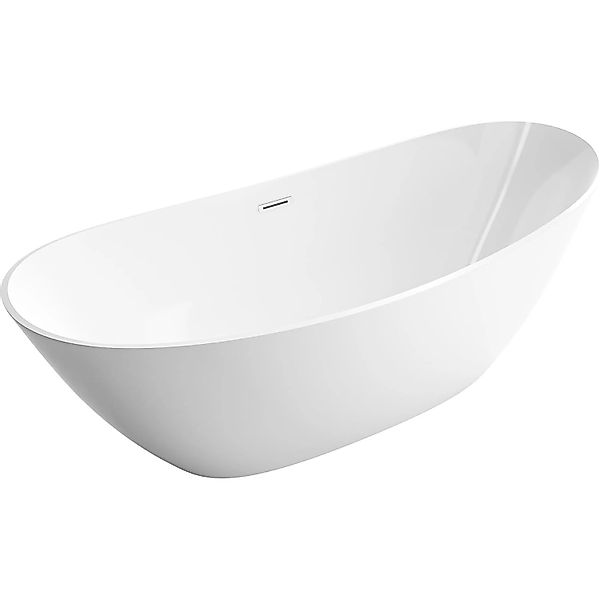 Bernstein Freistehende Badewanne BELLAGIO 2.0 Acryl Weiß Glänzend 170x78cm günstig online kaufen