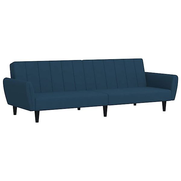 vidaXL Sofa Schlafsofa 2-Sitzer Blau Samt günstig online kaufen