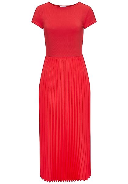 LASCANA Midikleid mit Plisseerockteil, Basic, modisch günstig online kaufen