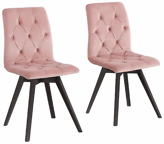andas Esszimmerstuhl »Rania«, (Set), 2 St., Samtoptik, mit Massivholzbeinen günstig online kaufen