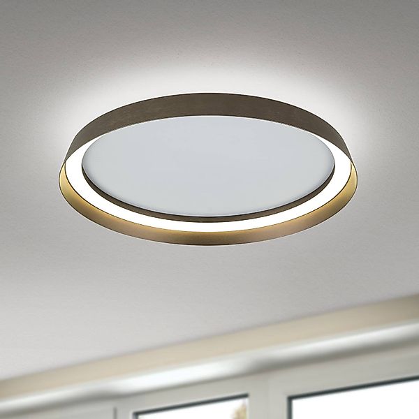 LED-Deckenlampe Manta, Ø 45 cm, alu/bronze, Alu, up/down günstig online kaufen