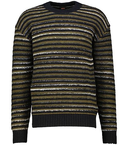 BOSS Pullover Aturn Wool Blend Streifen Schwarz - Größe XL günstig online kaufen