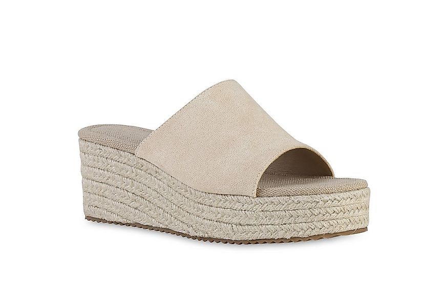 VAN HILL 841119 Plateausandaletten Damen Plateau Sandaletten Bast Wedges Pr günstig online kaufen