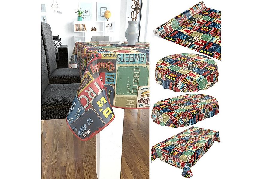 ANRO Tischdecke Wachstuchtischdecke Gartentischdecke Wachstischdecke (Einze günstig online kaufen