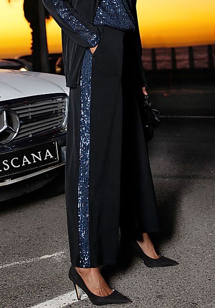 LASCANA Schlupfhose mit Pailettenstreifen, Partyhose, festlich günstig online kaufen