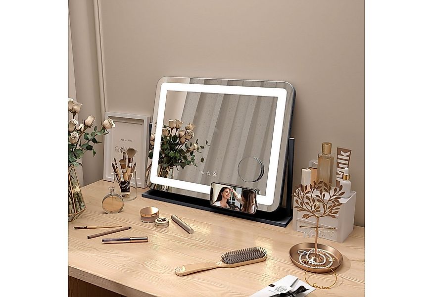 HOMCOM Schminkspiegel Spiegel mit Beleuchtung (Kosmetikspiegel mit LED Lich günstig online kaufen