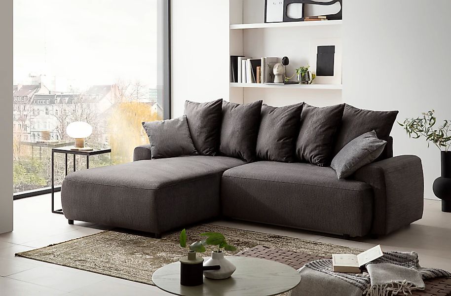 exxpo - sofa fashion Ecksofa "Game, gemütlich mit 5 Rückenkissen und 2 Zier günstig online kaufen