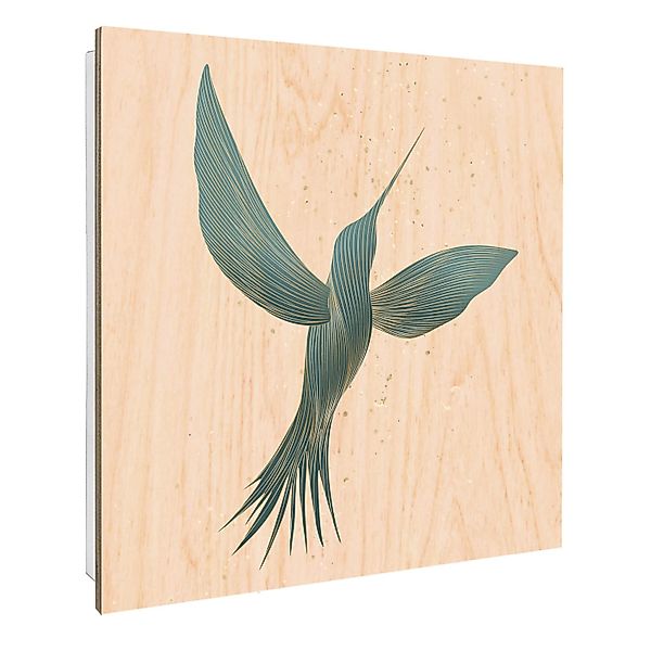 Banjado Schlüsselkasten mit Holzfront 30x30cm Weiß Scharnier Links 50 Haken günstig online kaufen
