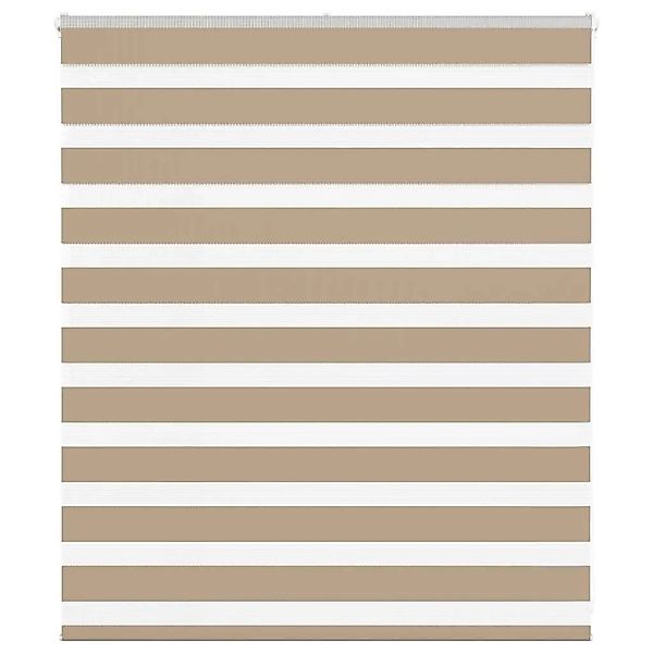 vidaXL Doppelrollo Sandbraun 135x100 cm Stoffbreite 130,9 cm Polyester 4014 günstig online kaufen