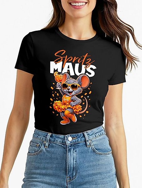 MoonWorks Print-Shirt Damen T-Shirt Spritz Maus Fasching Karneval Ersatz Ve günstig online kaufen