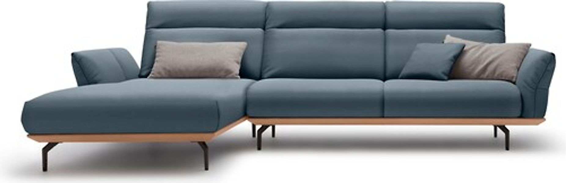 Creation BY ROLF BENZ Ecksofa »CR.460« Sockel in Eiche, Winkelfüße in Umbra günstig online kaufen