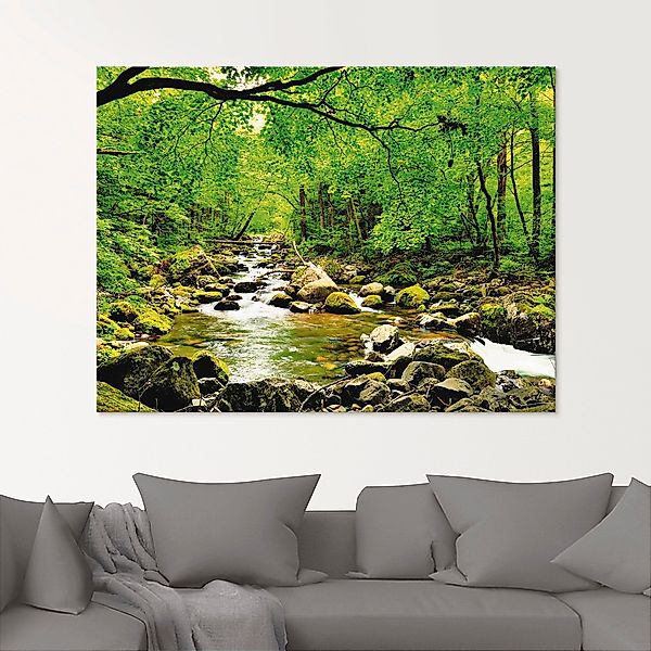 Artland Glasbild »Herbstwald Fluss Smolny«, Wald, (1 St.), in verschiedenen günstig online kaufen
