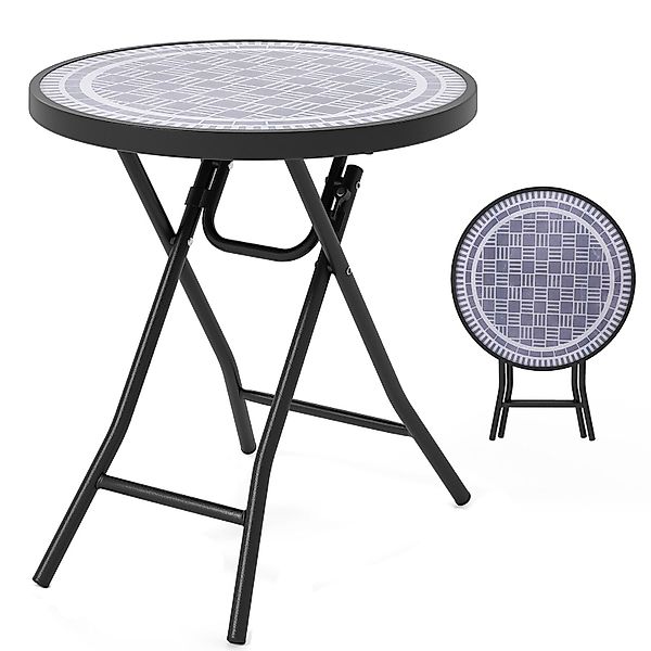 COSTWAY Gartentisch, Klapptisch, Beistelltisch klappbar, rund günstig online kaufen
