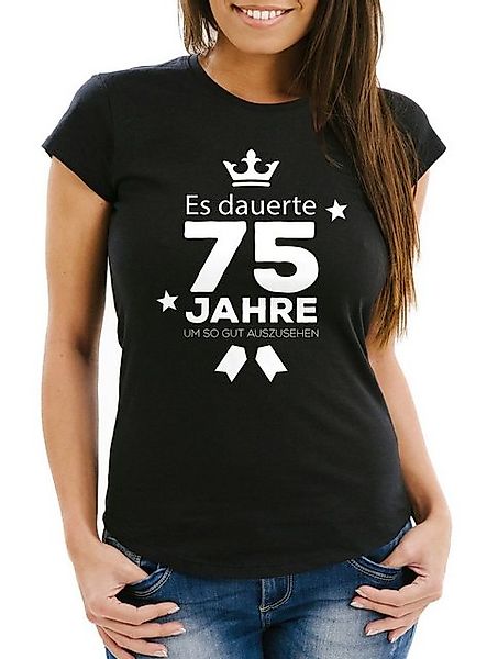 MoonWorks Print-Shirt Damen T-Shirt runder Geburtstag Volljährig Es dauerte günstig online kaufen