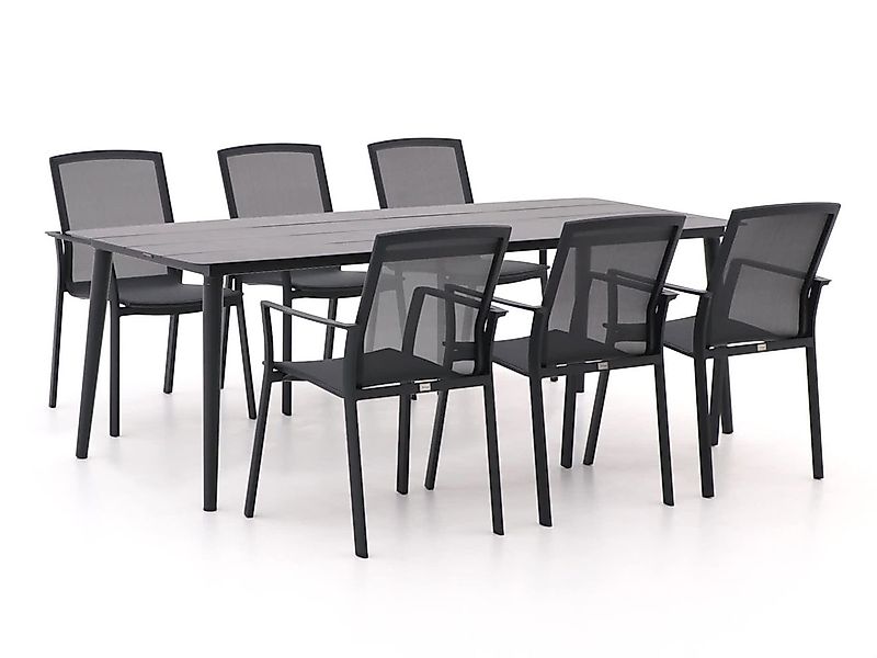 Bellagio Dranera/Sora 220 cm Gartenmöbel-Set 7-teilig stapelbar günstig online kaufen