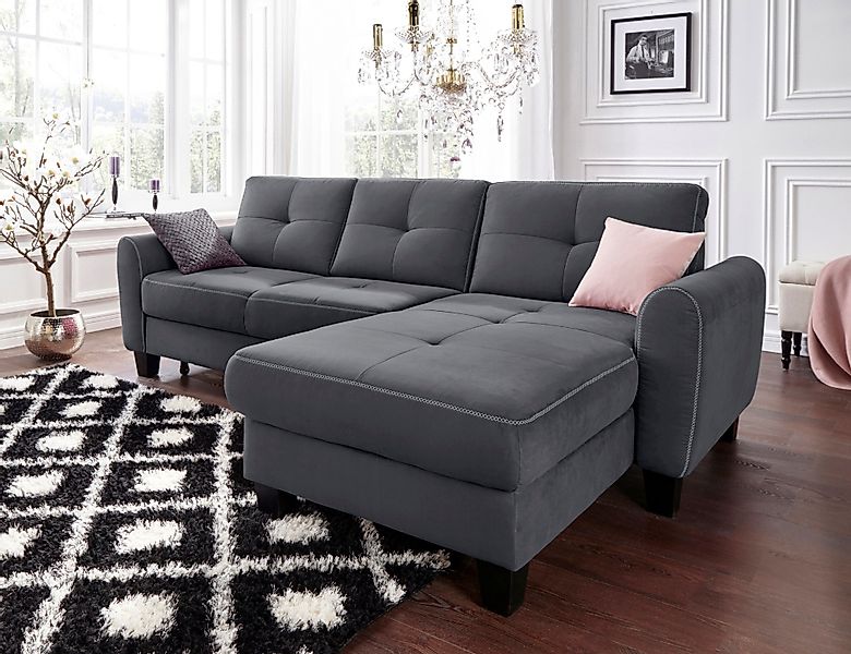 sit&more Ecksofa Varese L-Form, mit Federkern, günstig online kaufen