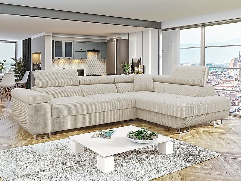 MIRJAN24 Ecksofa Torezio Cord, mit Bettkasten und Schlaffunktion, Einstellb günstig online kaufen