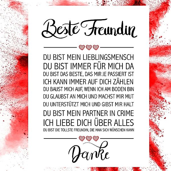 Close Up Poster Beste Freundin Kunstdruck günstig online kaufen