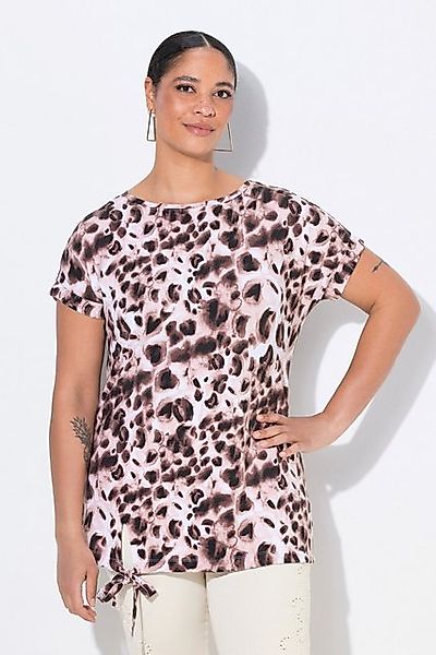 MIAMODA T-Shirt T-Shirt Komfort Fit Leo-Muster Saumknoten günstig online kaufen