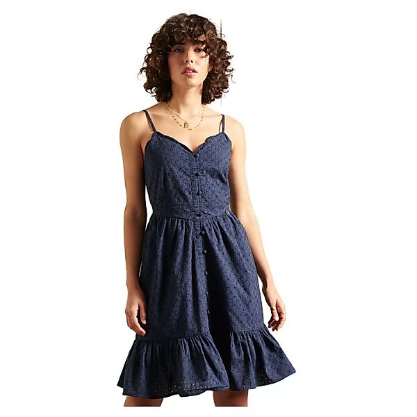Superdry Broderie Mini Kurzes Kleid M Navy günstig online kaufen