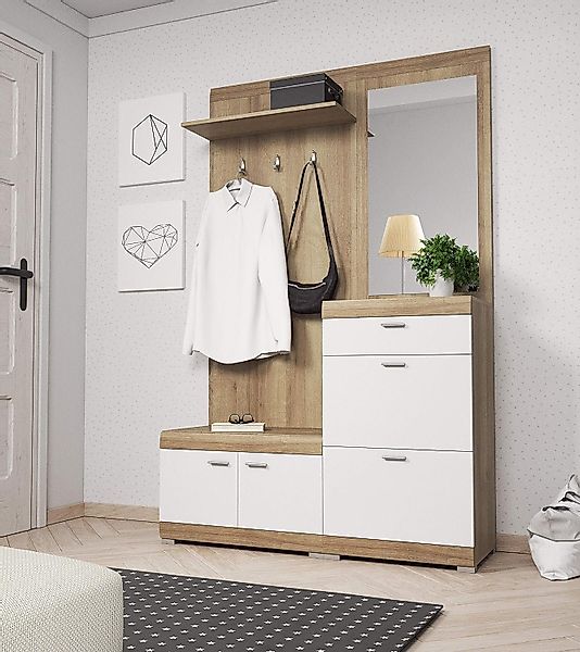 MOEBLO Kompaktgarderobe MIRELLA (Regal Möbel Diele günstig online kaufen