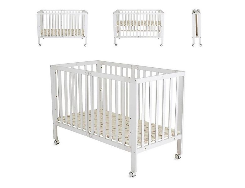 Cangaroo Komplettbett Baby Gitterbett Nova Holz, faltbar, höhenverstellbar, günstig online kaufen