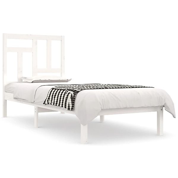 vidaXL Massivholzbett Weiß Kiefer 90x190 cm 3FT Single1156839 günstig online kaufen