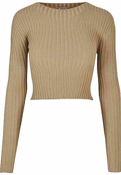 URBAN CLASSICS Fleecepullover "Urban Classics Damen Ladies Short Rib Knit T günstig online kaufen