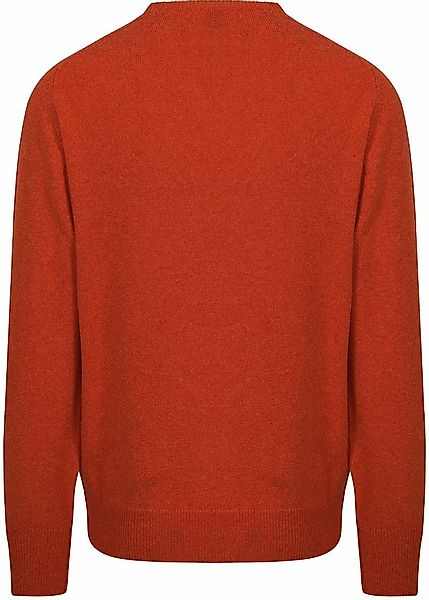 William Lockie V-Auschnitt Pullover Lammwolle Orange - Größe L günstig online kaufen