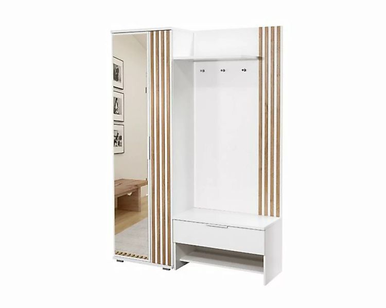 Deine Möbel 24 Garderobenschrank MILANO Garderobe Flurgarderobe Garderoben- günstig online kaufen