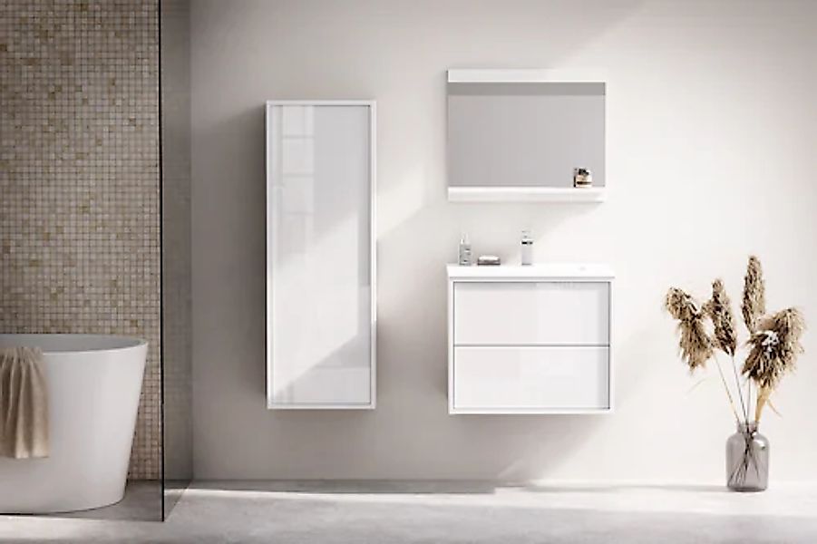 welltime Waschtisch Waschbeckenunterschrank Line mit Waschbecken,Badmöbel,z günstig online kaufen