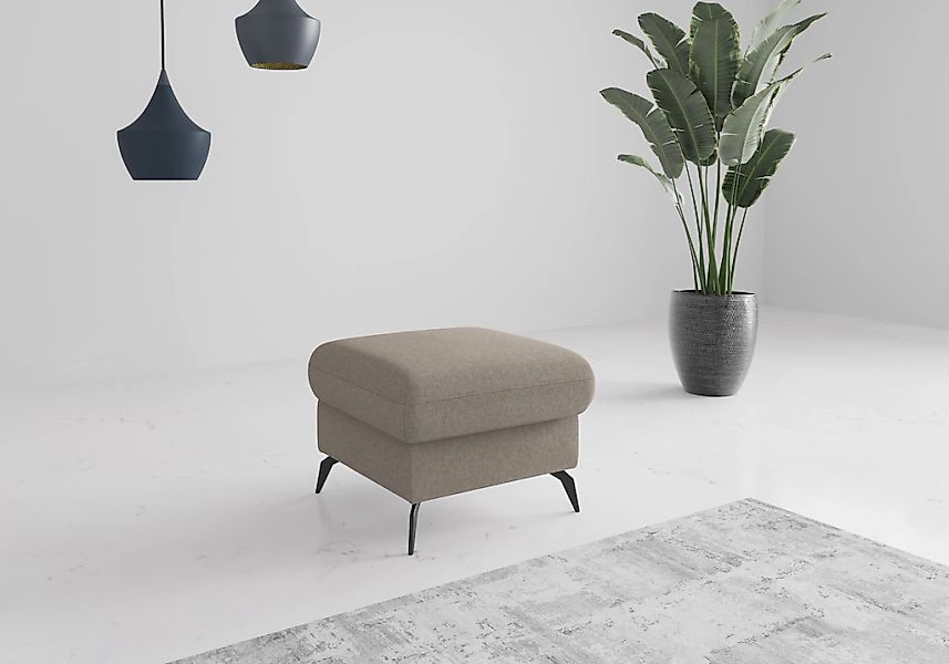 Home affaire Polsterhocker "Rochelle" 1 Stk. tlg. moderne 15 cm Metallfüße günstig online kaufen