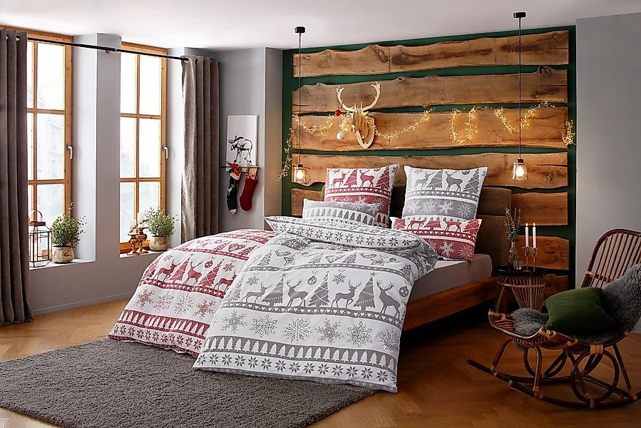 OTTO home Bettwäsche Sindbad in Gr. 135x200 oder 155x220 cm, ideal für Weih günstig online kaufen