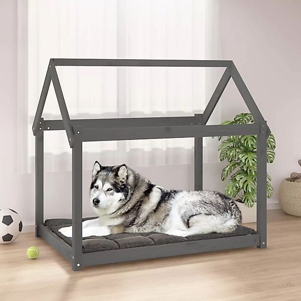 Vidaxl Hundebett Grau 111x80x100 Cm Massivholz Kiefer günstig online kaufen