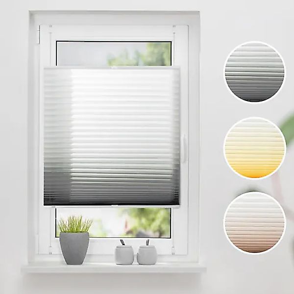 K-HOME Plissee »Farbverlauf«, Lichtschutz, ohne Bohren, verspannt günstig online kaufen