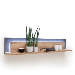 Wandregal in Eichefarben und Anthrazit modern günstig online kaufen